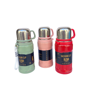 فلاسک فلزی ۸۰۰ میلی‌لیتری رنگی مدل Vacuum Cup با بند حمل