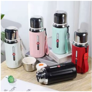 فلاسک استیل 316 دو جداره عایق حرارتی دسته‌دار