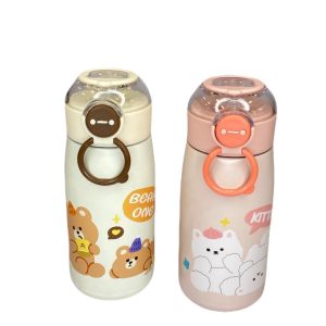 قمقمه استیل نی دار طرح دار